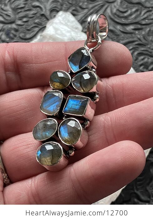 Super Flashy Faceted Labradorite Pendant Crystal Stone Jewelry - #VUYs2UsFycQ-3