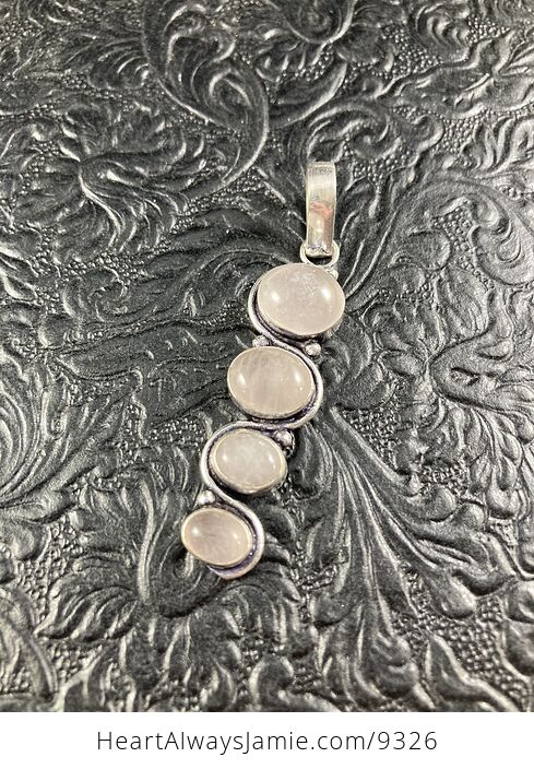 Swirl and Rose Quartz Crystal Stone Pendant Jewelry - #hUgBube2OqY-2
