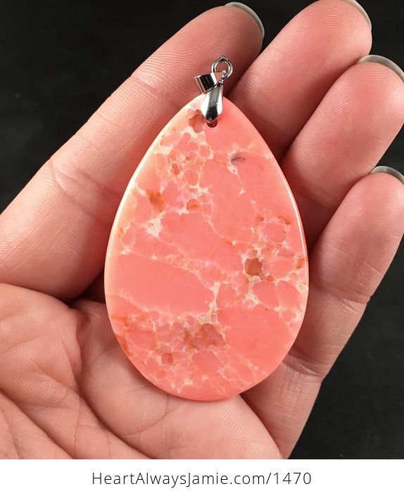 Synthetic Pink Stone Pendant Necklace - #ybt4RnvDbek-2