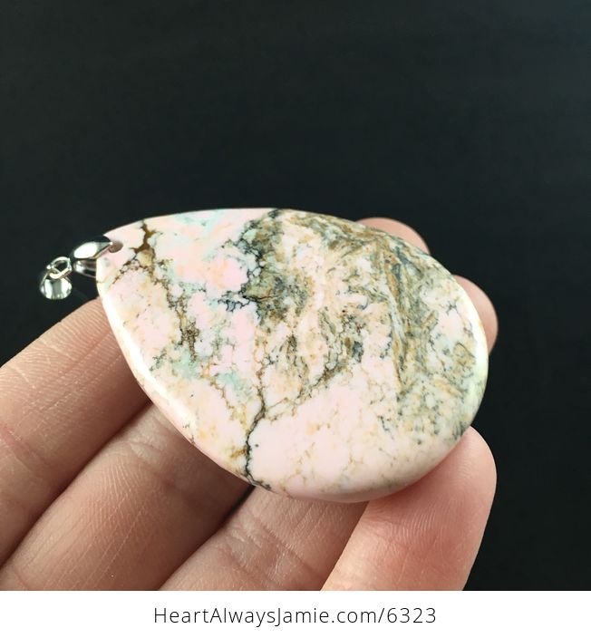 Synthetic Pink Turquoise Stone Jewelry Pendant - #RVfYXAvdzno-4