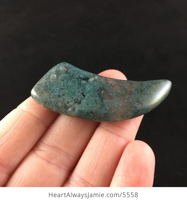 Talon Shaped Moss Agate Stone Jewelry Pendant - #HDfUWtmJSwQ-6