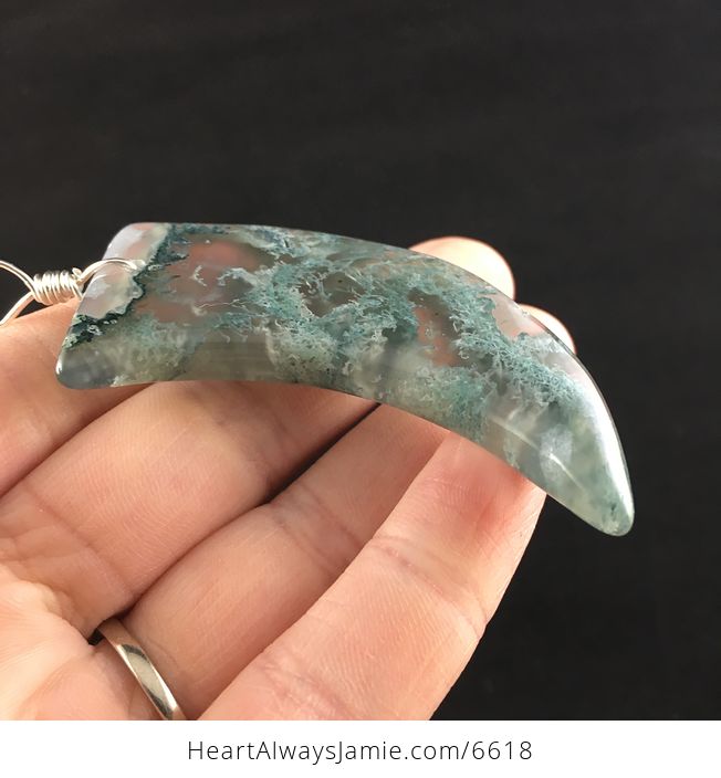 Talon Shaped Moss Agate Stone Jewelry Pendant - #PGcxr6HSack-7