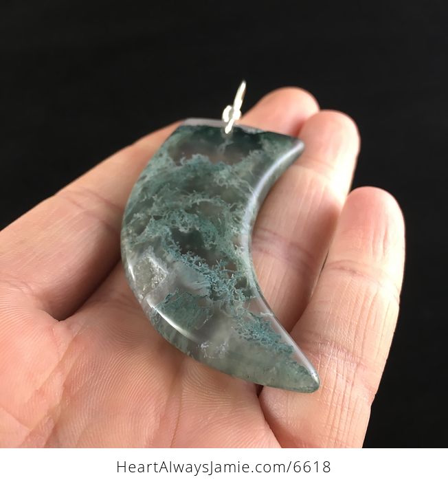 Talon Shaped Moss Agate Stone Jewelry Pendant - #PGcxr6HSack-2