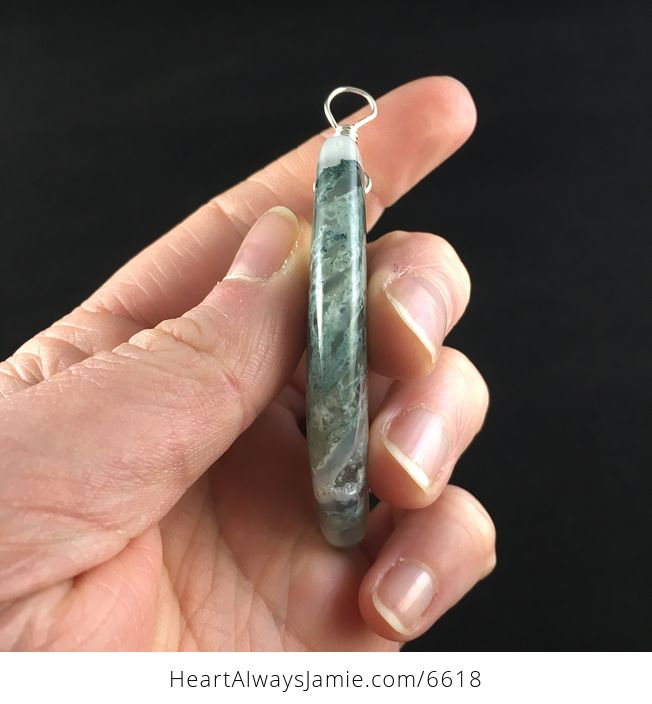 Talon Shaped Moss Agate Stone Jewelry Pendant - #PGcxr6HSack-8