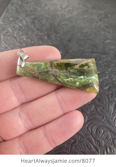 Tanzanian Green Opal Stone Jewelry Pendant - #yLoSb0N1FBw-3
