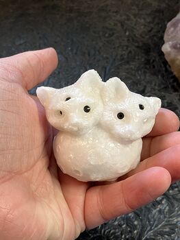 Third Eye Cats and Moon Stone Crystal Carving Paperweight #egsShqyn7fE