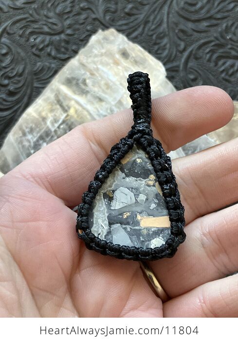 Thread Wrapped Maligano Jasper Crystal Stone Jewelry Pendant - #hzVn8vU1ntQ-5