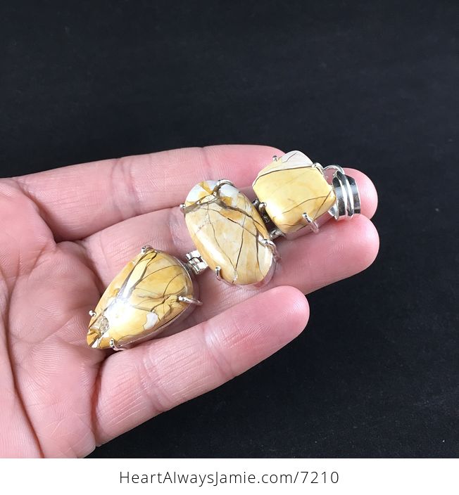 Three Piece Brecciated Mookaite Stone Jewelry Pendant - #boET18i8xp8-3