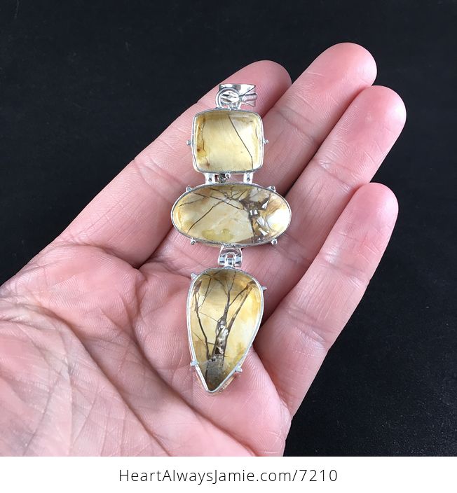 Three Piece Brecciated Mookaite Stone Jewelry Pendant - #boET18i8xp8-5