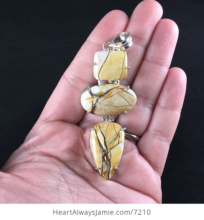 Three Piece Brecciated Mookaite Stone Jewelry Pendant - #boET18i8xp8-1