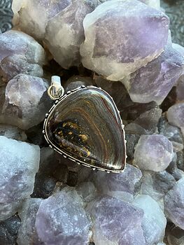 Tiger Eye Iron Stone Jewelry Crystal Pendant #9BNJlziBh8w