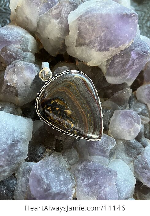 Tiger Eye Iron Stone Jewelry Crystal Pendant - #9BNJlziBh8w-1