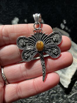 Tigers Eye Dragonfly Stone Jewelry Crystal Pendant #U0eu5idGYrU