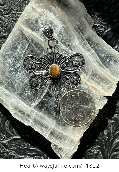 Tigers Eye Dragonfly Stone Jewelry Crystal Pendant - #U0eu5idGYrU-4