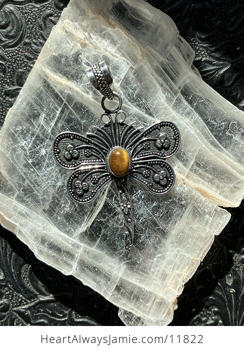 Tigers Eye Dragonfly Stone Jewelry Crystal Pendant - #U0eu5idGYrU-3
