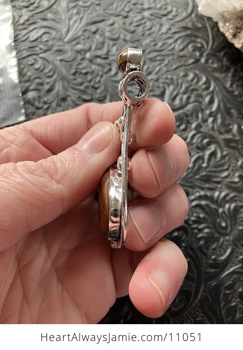 Tigers Eye Gemstone Jewelry Crystal Fidget Pendant - #I7wcdI3WZA4-2