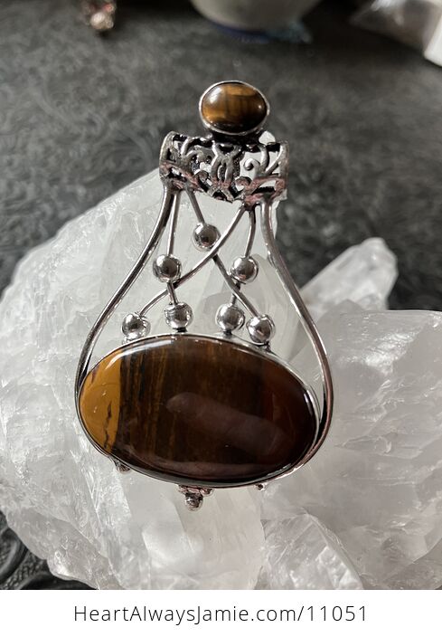 Tigers Eye Gemstone Jewelry Crystal Fidget Pendant - #I7wcdI3WZA4-5