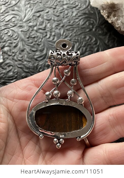 Tigers Eye Gemstone Jewelry Crystal Fidget Pendant - #I7wcdI3WZA4-3