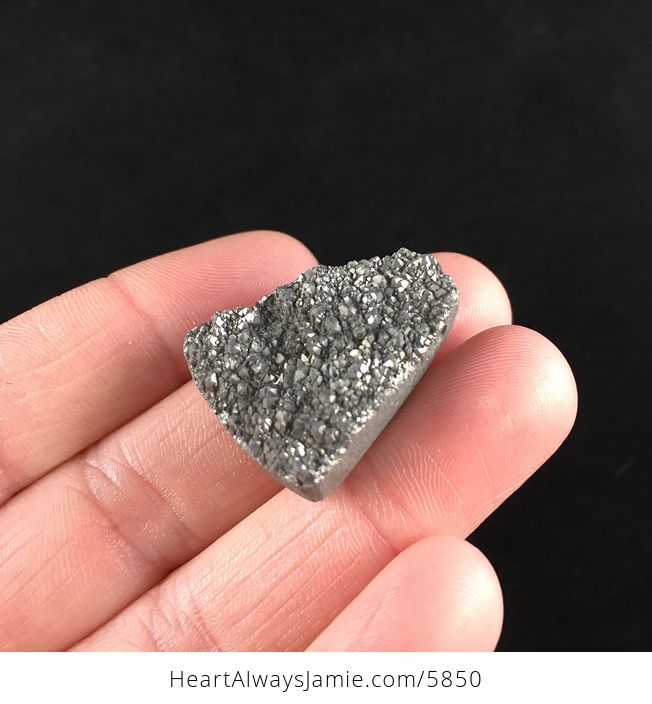 Titanium Gray Druzy Agate Stone Jewelry Pendant - #jShC5hnyxrc-3