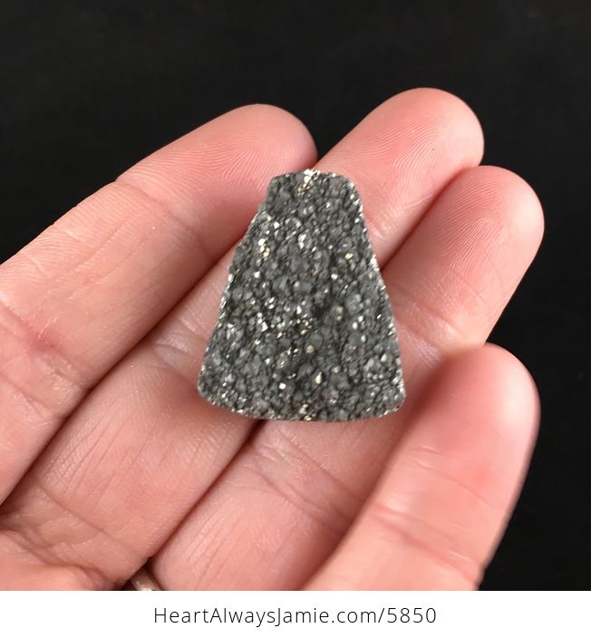 Titanium Gray Druzy Agate Stone Jewelry Pendant - #jShC5hnyxrc-1