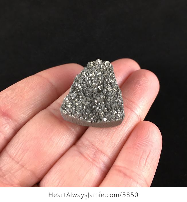 Titanium Gray Druzy Agate Stone Jewelry Pendant - #jShC5hnyxrc-2