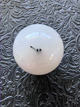 Tourmaline Tourmalinated Quartz Sphere Crystal Ball #MkVAILK9nmE