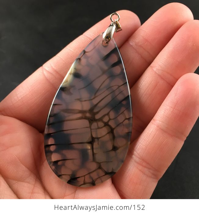Transparent Dragon Veins Stone Agate Pendant Necklace - #dNrby4PyjCk-2