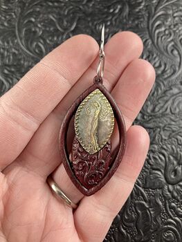 Tree Goddess Carved in Mother of Pearl Shell and Wood Pendant Jewelry #2fcHW2pww54