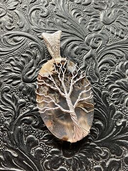 Tree of Life Wire Wrapped Stick Agate Stone Crystal Jewelry Pendant #sMhhVfIrstA