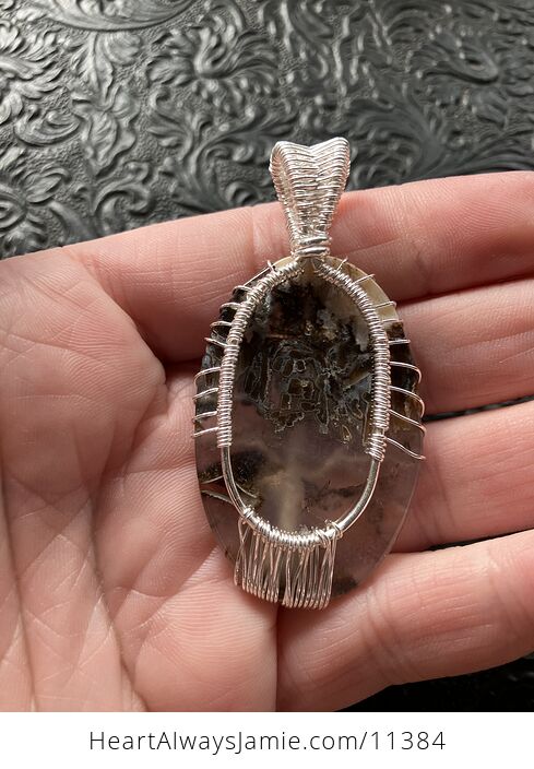 Tree of Life Wire Wrapped Stick Agate Stone Crystal Jewelry Pendant - #sMhhVfIrstA-6