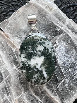 Tree or Moss Agate Stone Jewelry Crystal Pendant #RYo55kt8JAE