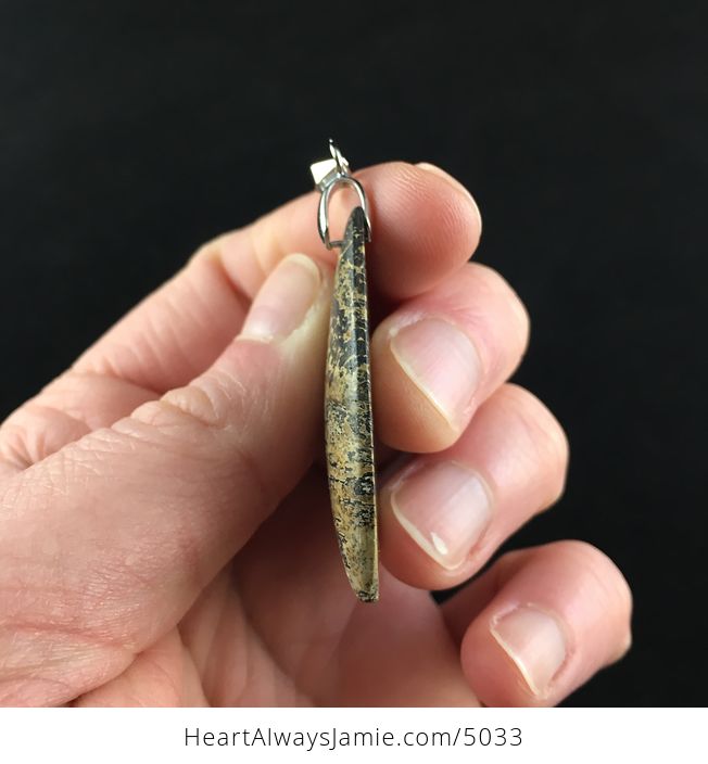Triangle Shaped Chohua Jasper Stone Jewelry Pendant - #XOiAPOCypzk-5