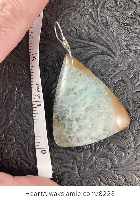 Triangle Shaped Druzy Agate Stone Jewelry Pendant - #TsiP38LLKoA-5