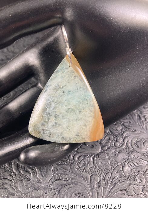 Triangle Shaped Druzy Agate Stone Jewelry Pendant - #TsiP38LLKoA-6