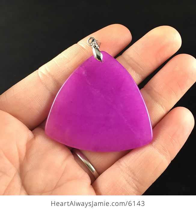 Triangle Shaped Pink Jade Stone Jewelry Pendant - #ytLenfBoo1c-6