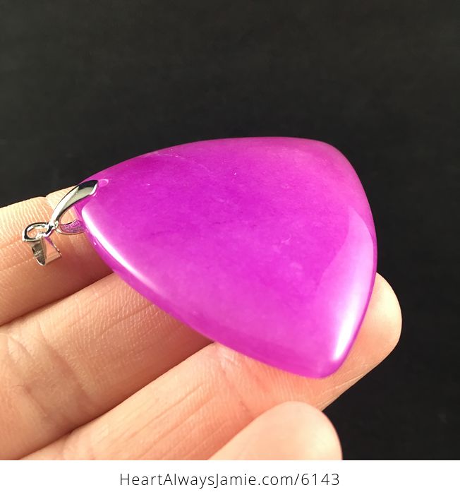 Triangle Shaped Pink Jade Stone Jewelry Pendant - #ytLenfBoo1c-4