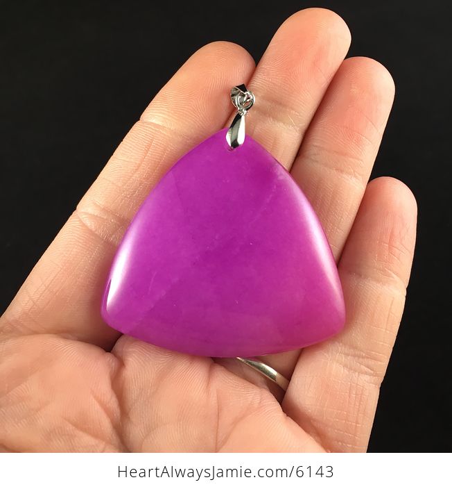 Triangle Shaped Pink Jade Stone Jewelry Pendant - #ytLenfBoo1c-1