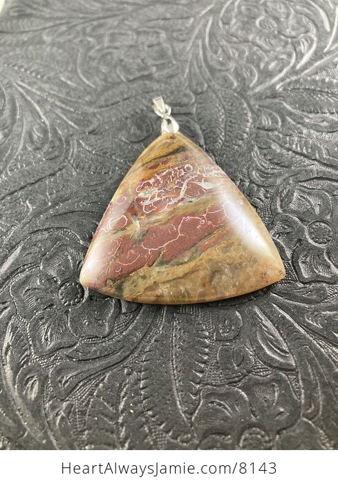 Triangle Shaped Tanzanian Green Opal Stone Jewelry Pendant - #O9tP4xXHNWE-3