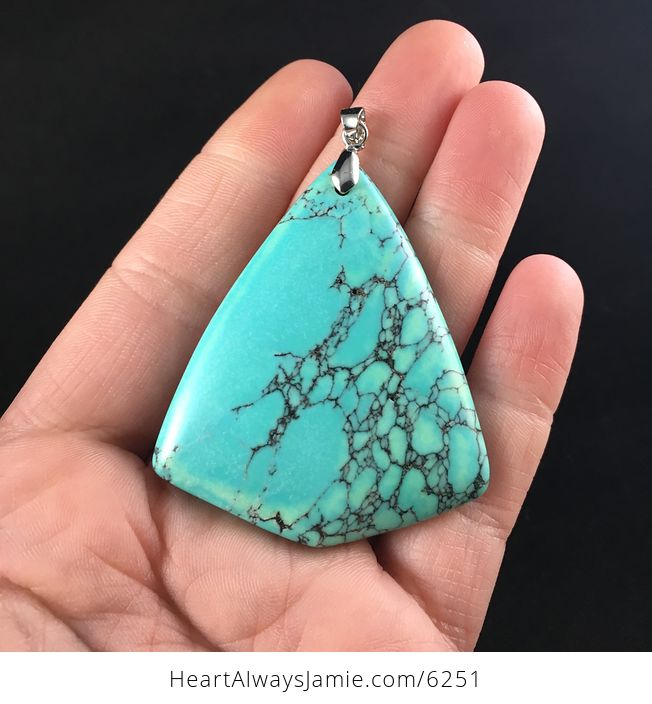 Triangle Shaped Turquoise Stone Jewelry Pendant - #pXiZNvlRJF8-1
