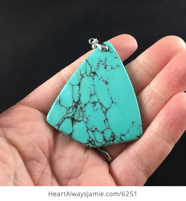 Triangle Shaped Turquoise Stone Jewelry Pendant - #pXiZNvlRJF8-6