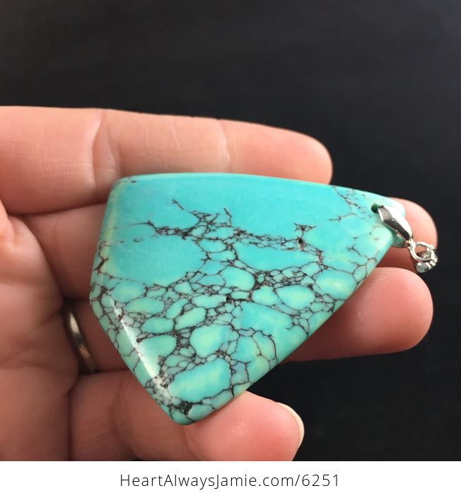 Triangle Shaped Turquoise Stone Jewelry Pendant - #pXiZNvlRJF8-3