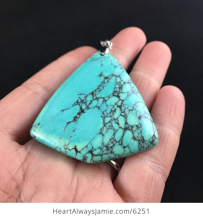 Triangle Shaped Turquoise Stone Jewelry Pendant - #pXiZNvlRJF8-2