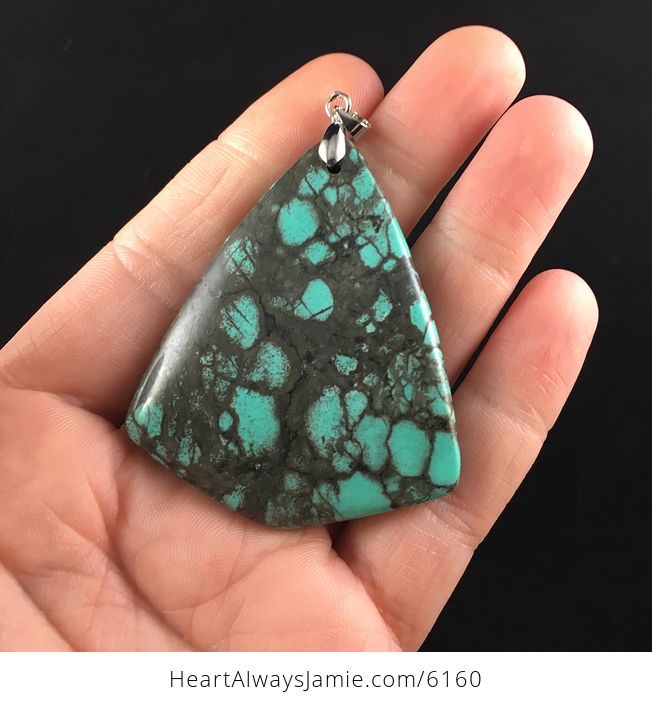 Triangle Shaped Turquoise Stone Jewelry Pendant - #sG8CLYpctJA-1