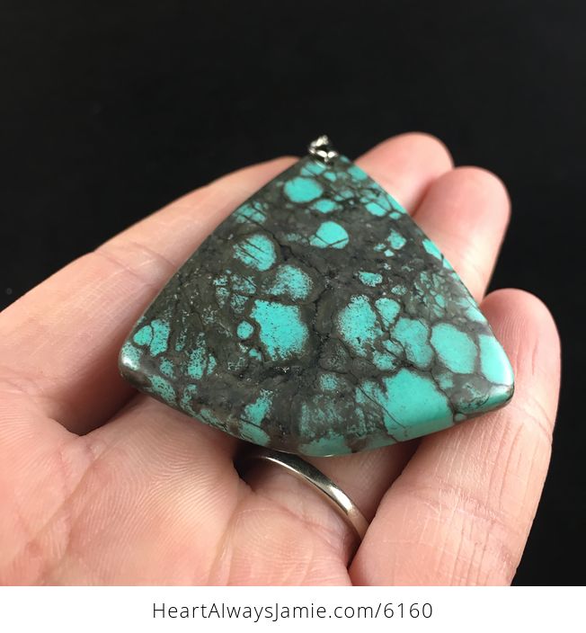 Triangle Shaped Turquoise Stone Jewelry Pendant - #sG8CLYpctJA-2