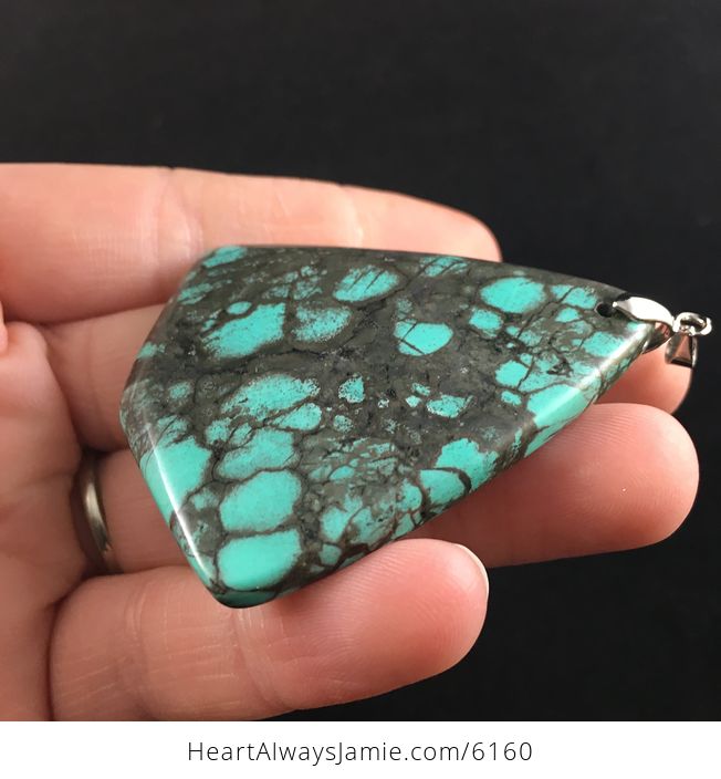 Triangle Shaped Turquoise Stone Jewelry Pendant - #sG8CLYpctJA-3