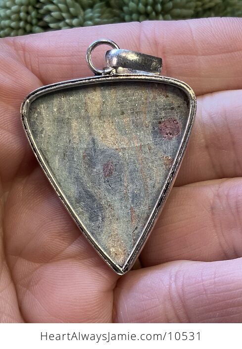 Triangular Ruby Kyanite Zoisite Handcrafted Stone Jewelry Crystal Pendant - #DR8zDz3Vjb0-4