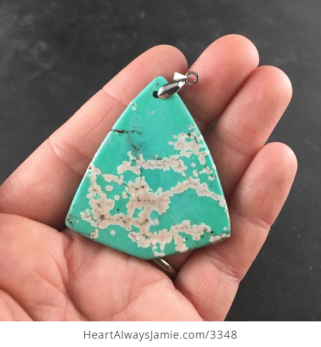 Triangular Turquoise Stone Pendant Necklace - #qlidCjVXcos-3