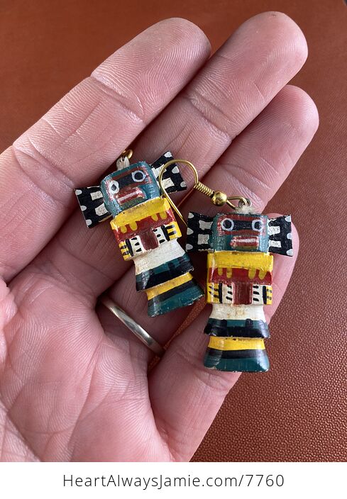 Tribal Wooden Totem Earrings Two Pairs - #zRhp2glUYRg-4