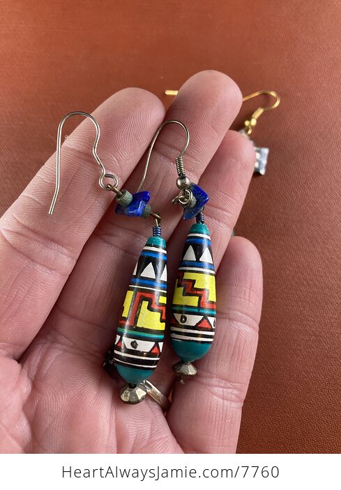 Tribal Wooden Totem Earrings Two Pairs - #zRhp2glUYRg-3