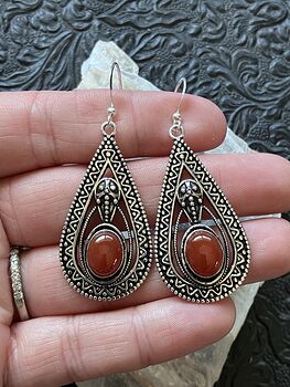 Trilobyte Carnelian Crystal Stone Jewelry Earrings #84XvznPOcww